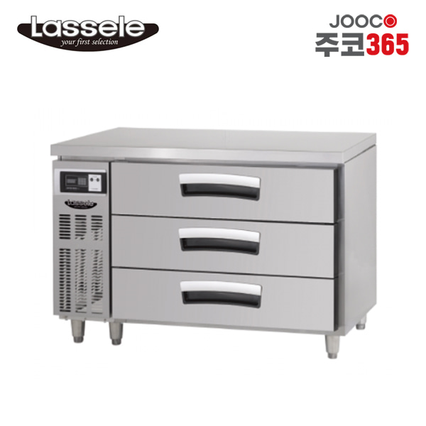 주코365(JOOCO) 라셀르 LUCD-1234RG 높은서랍형 테이블 3단3서랍 올냉장 290L