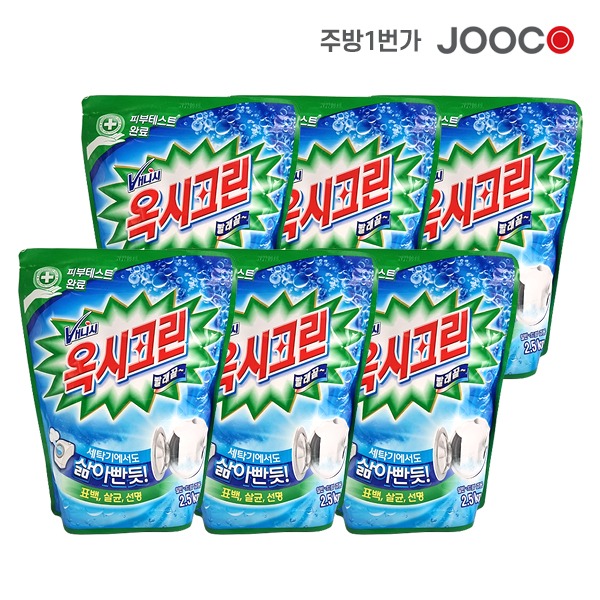 주코(JOOCO) 옥시크린 2.5kg x 6개 세탁세제